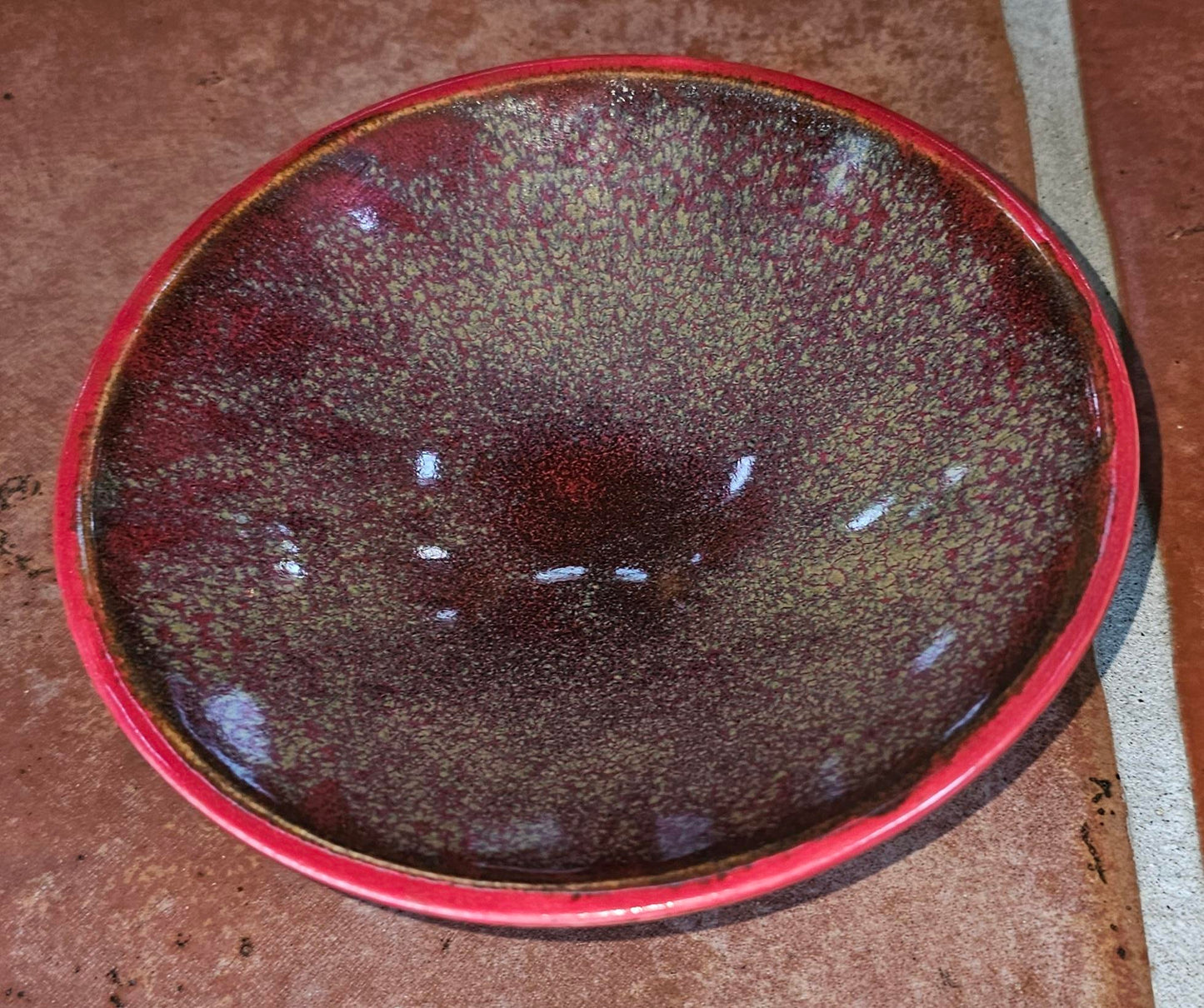 Abbots Deep Glossy Red Midfire Brushable Glaze