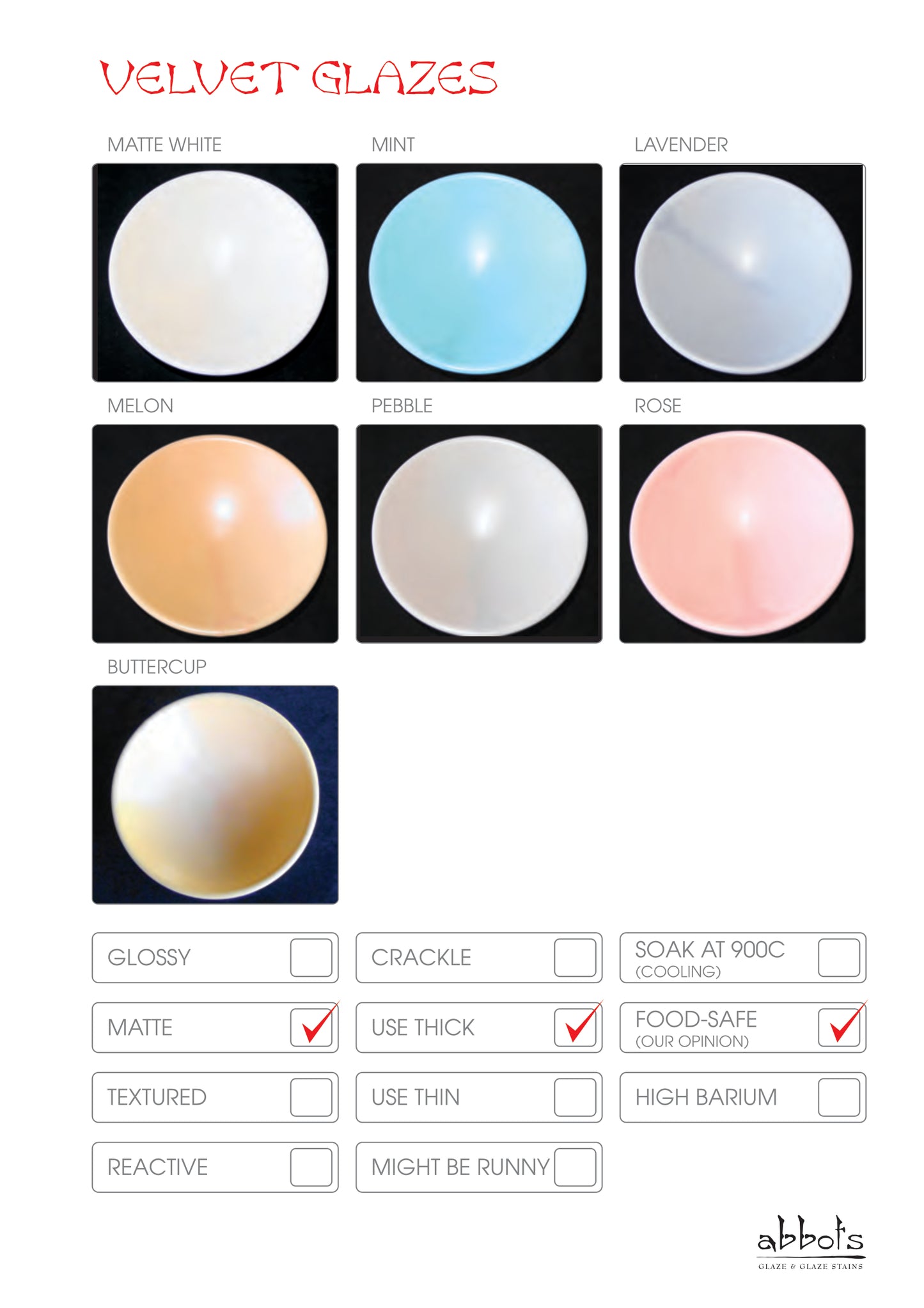 Abbots Buttercup Midfire Glaze