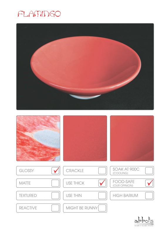 Abbots Flamingo Midfire Glaze