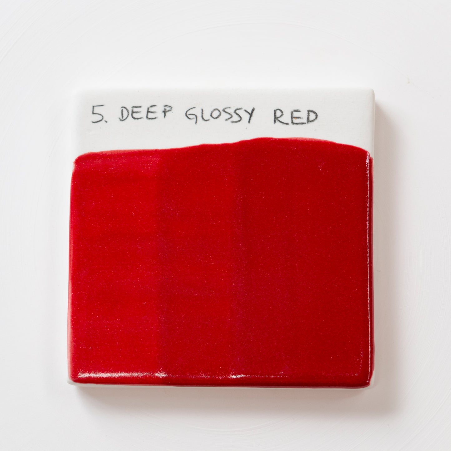 Abbots Deep Glossy Red Midfire Brushable Glaze