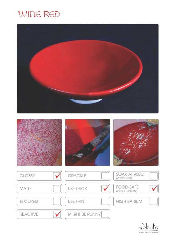 Abbots Wine Red Midfire Glaze