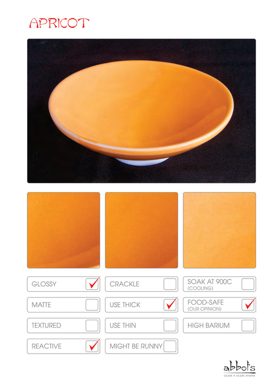 Abbots Apricot Midfire Glaze